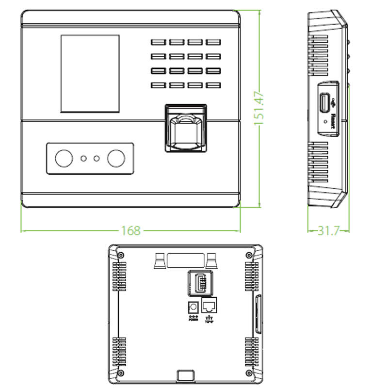 MB10 Facial and fingerprint Time and Attendance